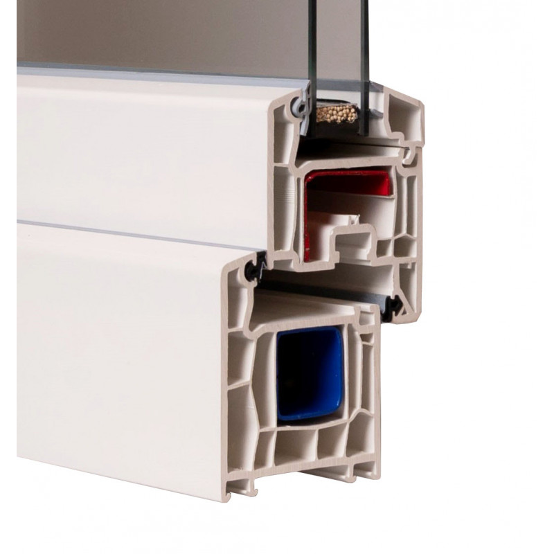 VEKA Softline 70, dormant 80mm, ouvrant 80mm