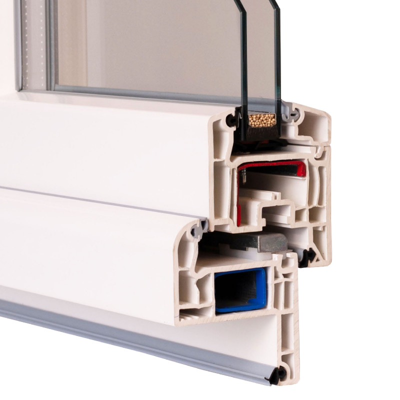 VEKA Softline 70, dormant rénovation 30mm swingline (hauteur 85mm), ouvrant 80mm