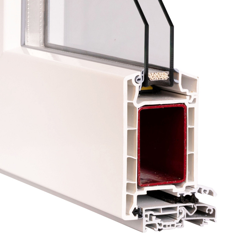 VEKA Softline 70 porte d'entrée ouverture à l'extérieur (ouvrant 120mm)