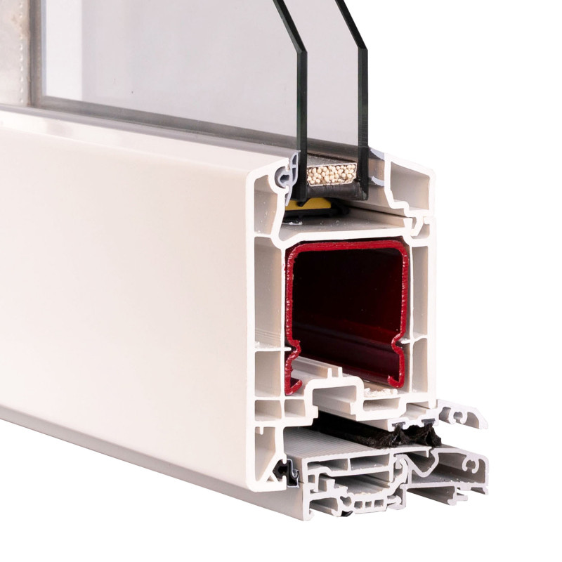 VEKA Softline 70 porte de service ouverture à l'extérieur (ouvrant 105mm)