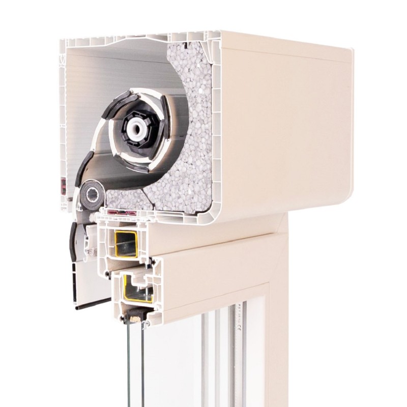 skrzynka CB oval 205 x 215mm z moskitierą, izolacja - neopor