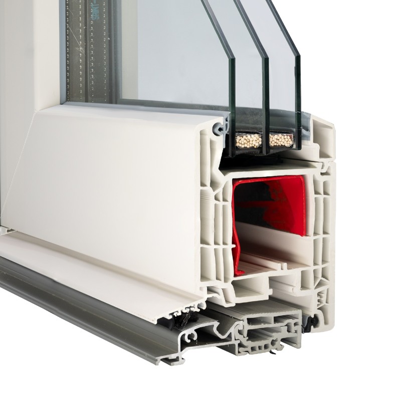 Veka Softline 82MD z niskim progiem alu, skrzydło 114mm