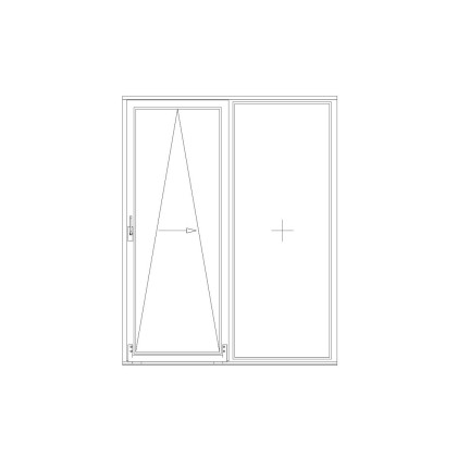 Two-piece tilt balcony door PSK tilt-slide/fixed