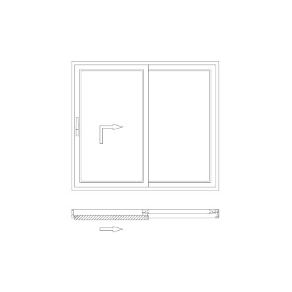 Portes-fenêtres levantes-coulissantes HST Schéma A