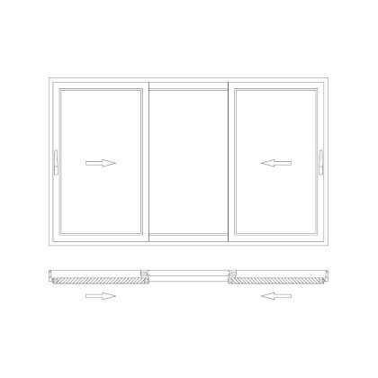 Schiebefenster / Schiebetür Schema K