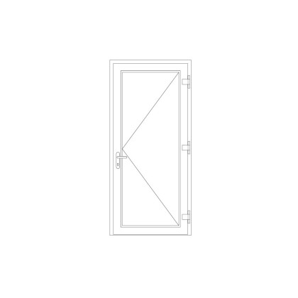 Entrance door, 1 sash inward / outward opening