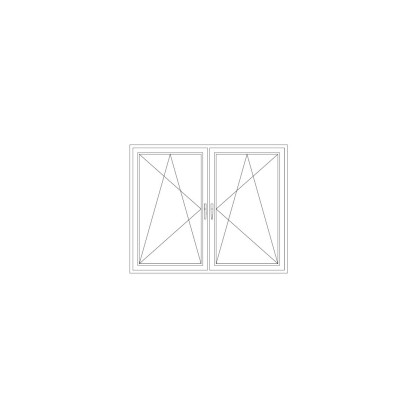 Two-piece window tilt and turn/tilt and turn