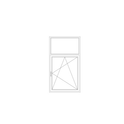 Tilt and turn window with fixed fanlight