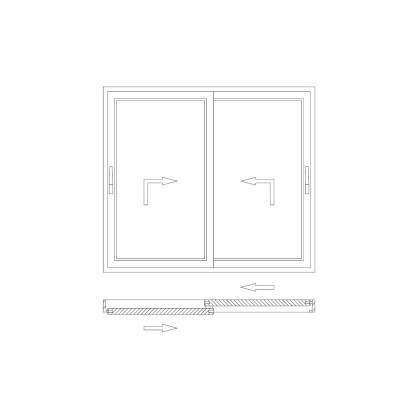 Portes-fenêtres levantes-coulissantes HST Schéma D