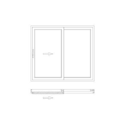 Sliding window/balcony-door Plan A