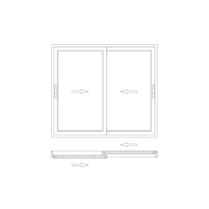 Sliding window/balcony-door Plan D