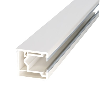 Coulisse simple en pvc VEKA pour dormants monobloc (41,5 x 36mm)