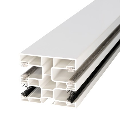 Colulisse double pour volets roulants et moustiquaires en pvc CB (60 x 52mm)