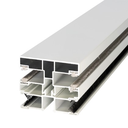 Coulisse double pour volets roulants et moustiquaires en alu CB (60 x 52mm)