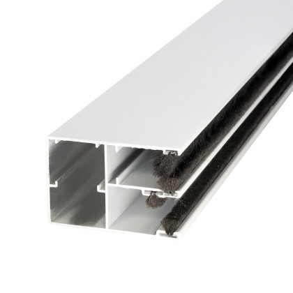 Coulisse simple pour volets roulants mini et moustiquaires en alu (58 x 39mm)